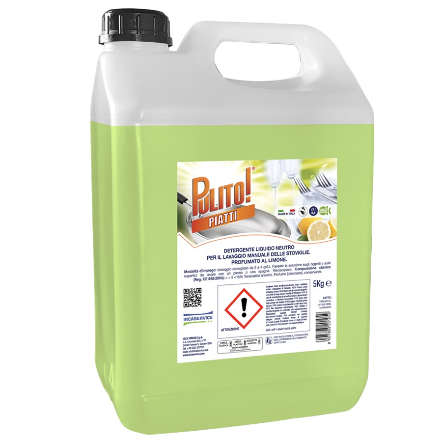 Засіб для ручного миття посуду Pulito PIATTI ( Піаті ), 5 кг